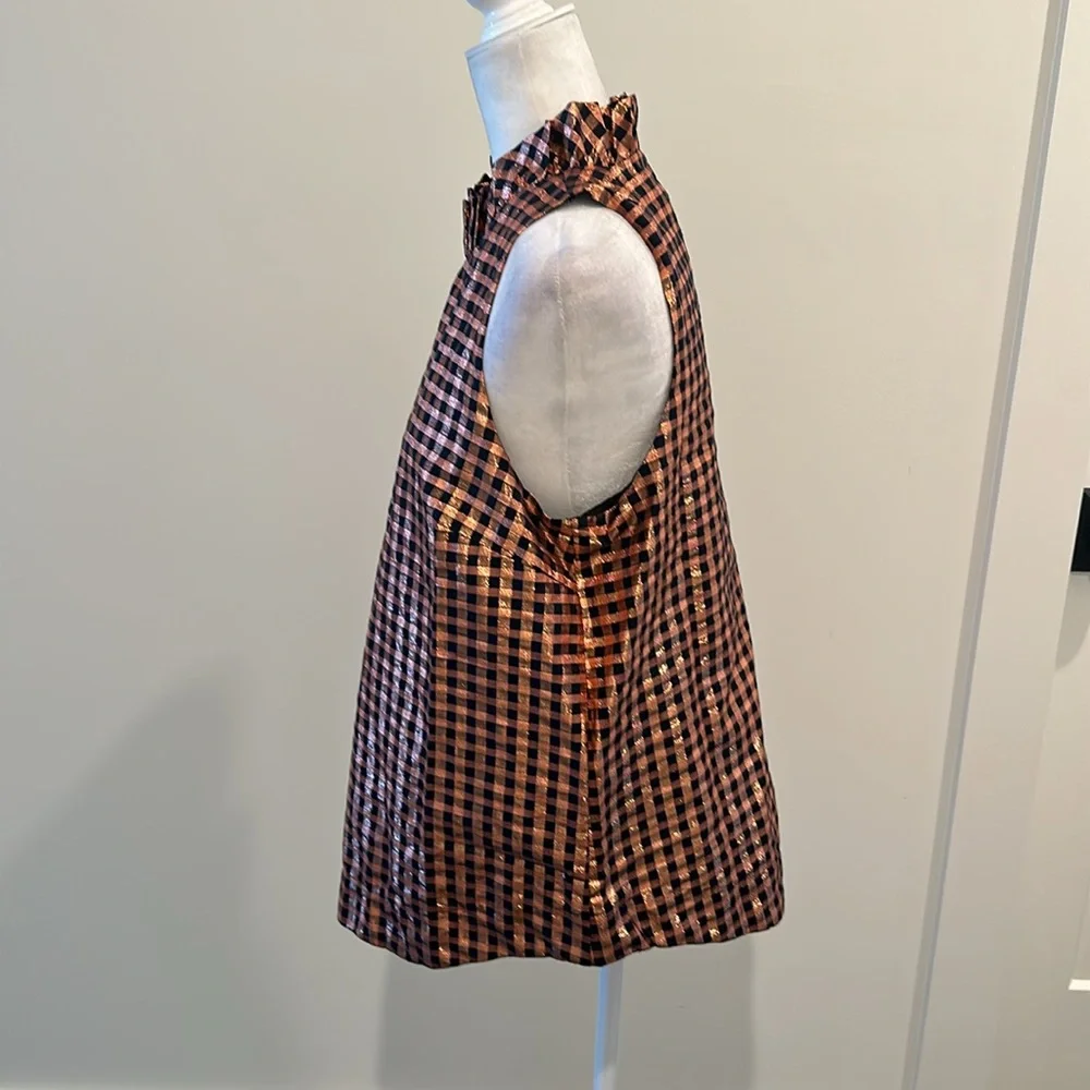 NWT JCrew Rose Gold Metallic Top Sz M